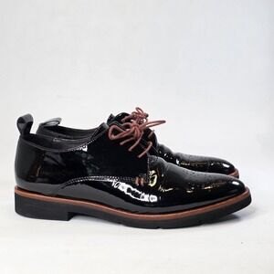 JB Martin Derby Women's Dress Shoes Size 5.5 EU36 Black Patent Leather Classic